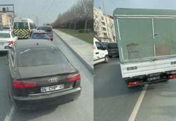 Emniyet şeridindeki araçlar itfaiyeciyi isyan ettirdi