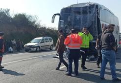 Zincirleme kaza TEM’de Ankara yönü ulaşımın kapanmasına neden oldu