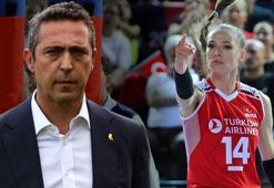 Eda Erdem'in heykeli açıldı! Ali Koç'tan Aziz Yıldırım'a özel teşekkür