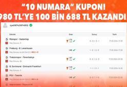 “10 numara” kupon! 980 TL’ye 100 bin 688 TL kazandı!