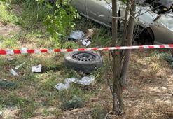 Otomobilin lastiği patlayıp takla attı!