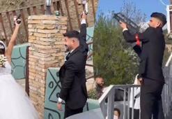 Karabük'te tepki çeken görüntü… Gelin ve damat silahla ateş açtı