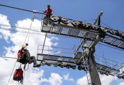 Teleferik kazasında mahsur kalanları 120 saniyede kurtardılar!