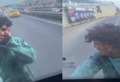 Patenle tehlikeli yolculuk yaptı! Cep telefonu kamerasına yakalandı