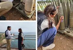 Akdeniz kıyısında skandal fotoğraflar! Top mermisine 'Bitirin onları' yazdı