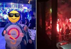 Kadıköy'de Fenerbahçeliler ile Galatasaraylılar birbirine girdi, dernek logosunu söküp böyle poz verdi