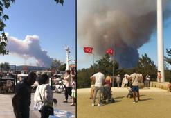 Çanakkale'de yangın! Boğazda gemi trafiği durduruldu