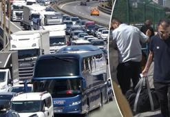 Tatilcilerin dönüş yolunda trafik yoğunluğu başladı! Otogar ve yollar doldu taştı
