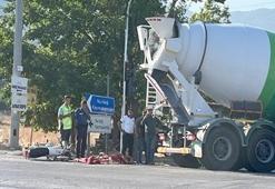 Beton mikserinin çarptığı bisiklet sürücüsü hayatını kaybetti