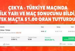 Çekya – Türkiye maçında ilk yarı ve maç sonucunu bildi, tek maçta 51.00 oran tutturdu!