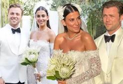 Tolga Sarıtaş ve Zeynep Mayruk’un 5 yıllık aşkında mutlu son... Çeşme'deki nikaha ünlü akını
