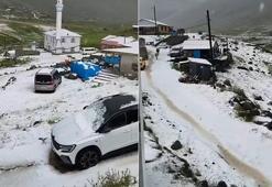 Haziran sonunda kar sürprizi yaşandı