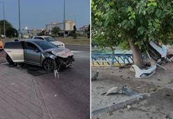 Adana'da feci kaza! Araçta bulunan şahıs olay yerini terk etti