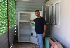 Depremzede ailenin buzdolabındaki malzemeleri çaldılar