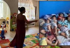 Anaokulunda şok görüntüler! Çocukların bakımsız ortamda adeta üst üste yatırıldığı görüntüler sosyal medyada gündem oldu