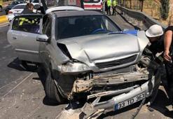 Mardin'de feci kaza! Otomobil demir bariyerlere çarptı: 6 yaralı