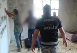 Adana'da metruk binalara şok uyuşturucu baskını!
