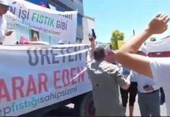 Antep fıstığı üreticilerinden 'düşük fiyat' eylemi!