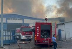 Gaziantep'te elyaf fabrikasında korkutan yangın