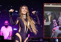 Hande Yener Balıkesir konserinde sahnede düştü! Yürekler ağızlara geldi