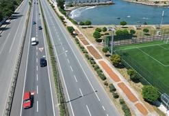 Trabzon'da Karadeniz Sahil Yolu fındıkçılar için harman yeri oldu