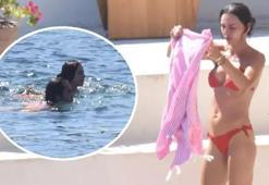 Hande Ataizi denizden çıkmak bilmedi! Bodrum tatiline devam ediyor