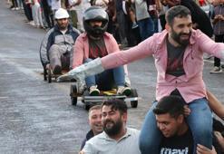 Birinciye horoz, ikinciye oğlak, üçüncüye keçi! Adana'da tahta arabalarla ralli heyecanı yaşadılar
