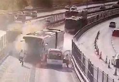Küçükçekmece’deki metrobüs kazasının yeni görüntüsü ortaya çıktı