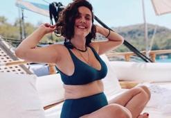 Bergüzar Korel taytını giydi! 8 ayda 20 kiloyu bakın nasıl verdi