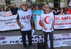 Adana'da sağlıkçılardan doktorun darp edilmesine tepki!