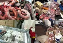 İstanbul'da mide bulandıran görüntü! Sucuk, et ürünleri, peynir, helva, zeytin...