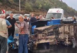 Düzce'de tarım aracı devrildi! Çok sayıda yaralı var