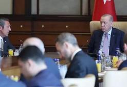 Cumhurbaşkanı Erdoğan, Fenerbahçe Başkanı Ali Koç'u makamında kabul etti