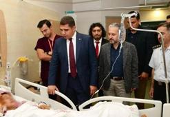 Düzce yaralı işçilere Vali Aslan’dan geçmiş olsun