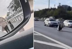 İstanbul'da TEM Otoyolu'nun ortasında yürüyen kadın ölüme davetiye çıkardı