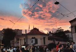 İstanbul Taksim’de kartpostallık gün batımı manzarası hayran bıraktı
