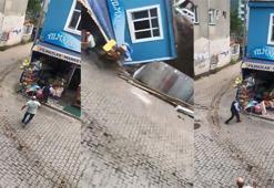 Artvin'de bakkala giden yaşlı adamın üzerine bina çöktü