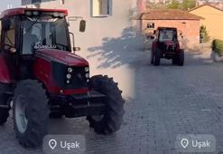 Ünlü şarkıcı köyüne gitti, sokakları traktörle gezdi