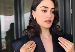 Esra Bilgiç'ten çok cesur pozlar! Siyah mini elbisesi...