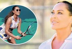 Avşar kızı gösteri maçı için korta çıktı! Turnuvada estirdi