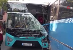 Malatya'da öğrenci servisi ve belediye otobüsü çarpıştı