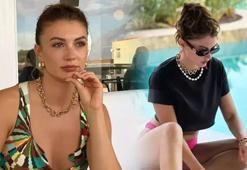 Burcu Özberk bu kez havuz başında uzandı!