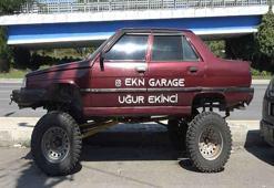 Çocukluk hayalini gerçekleştirdi: 1995 model otomobilini off-road aracına çevirdi