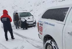 Giresun'da yoğun kar yağışı! Vatandaşlar mahsur kaldı