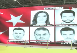 TUSAŞ standında dev ekrana şehitlerimizin fotoğrafları yansıtıldı
