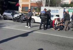 Motorlu zabıta ciple çarpıştı! Kadın sürücü ağlayarak başında bekledi