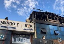 Gaziantep'te oto yedek parçası satan iş yerinde yangın