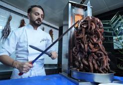 Ankara'da yapılmayanı yaptılar! Bu lezzet bir başka: Ahtapot döner