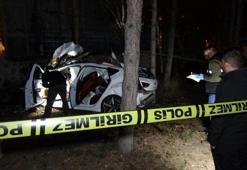 Erzurum'da otomobil önce refüje çarptı, sonra hastane bahçesine düşüp alev aldı: 3 genç öldü