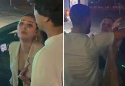 Kadın sürücü motosikletliye de görüntüyü çekene de hakaret etti!